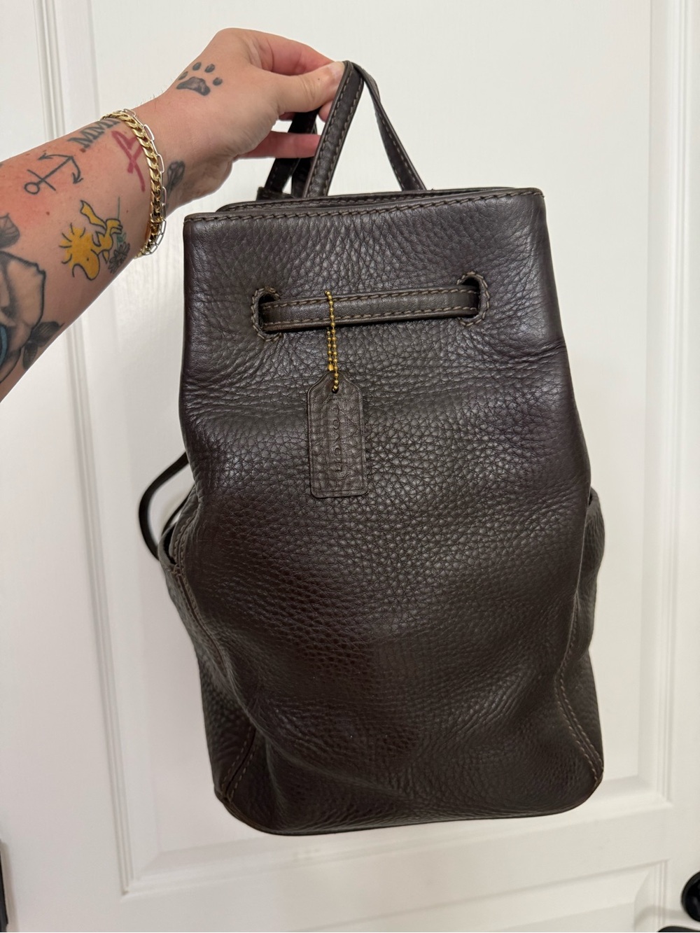 COACH Vintage Sonoma Sling Bag Natural Grain Leather Crossbody 4922 Brown